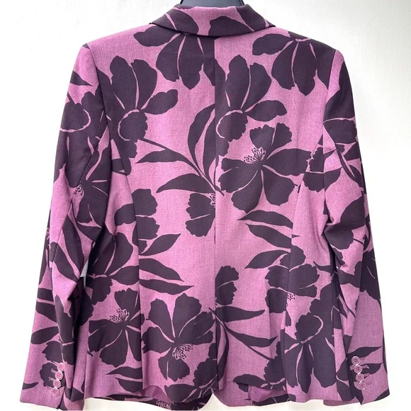 Liz Claiborne Kate Women’s Sz 6 Purple Floral Blazer Jacket Classic Fit NWT $79 - Picture 6 of 11
